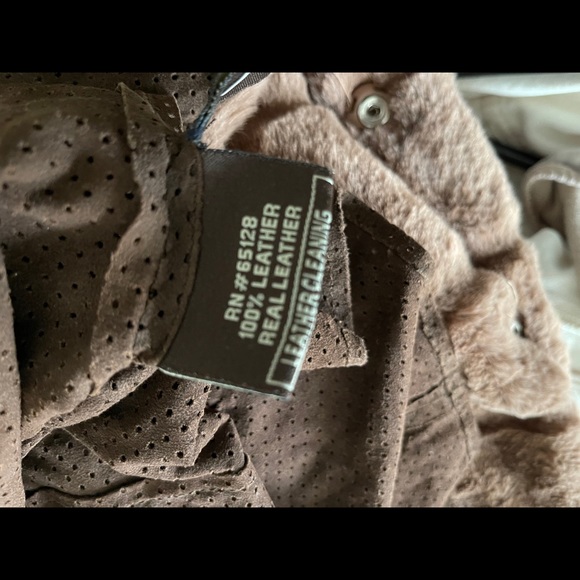 TRES JOLIE Suede Perforated Button Down - Picture 3 of 3